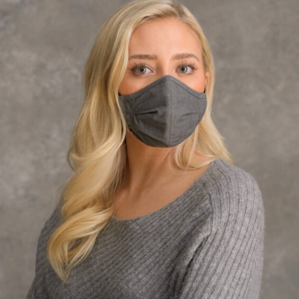 Proper Cloth Everyday Mask 2.0E Small Around Ear Adjustable Charcoal 100% Cotton